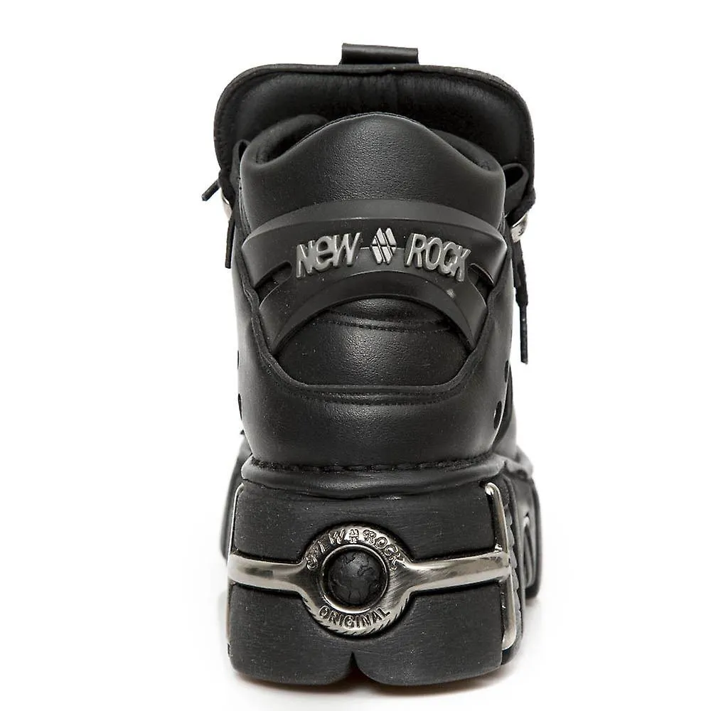 NEW ROCK M106VS1 UNISEX METALLIC VEGAN LEATHER GOTHIC PUNK ROCK BOOTS