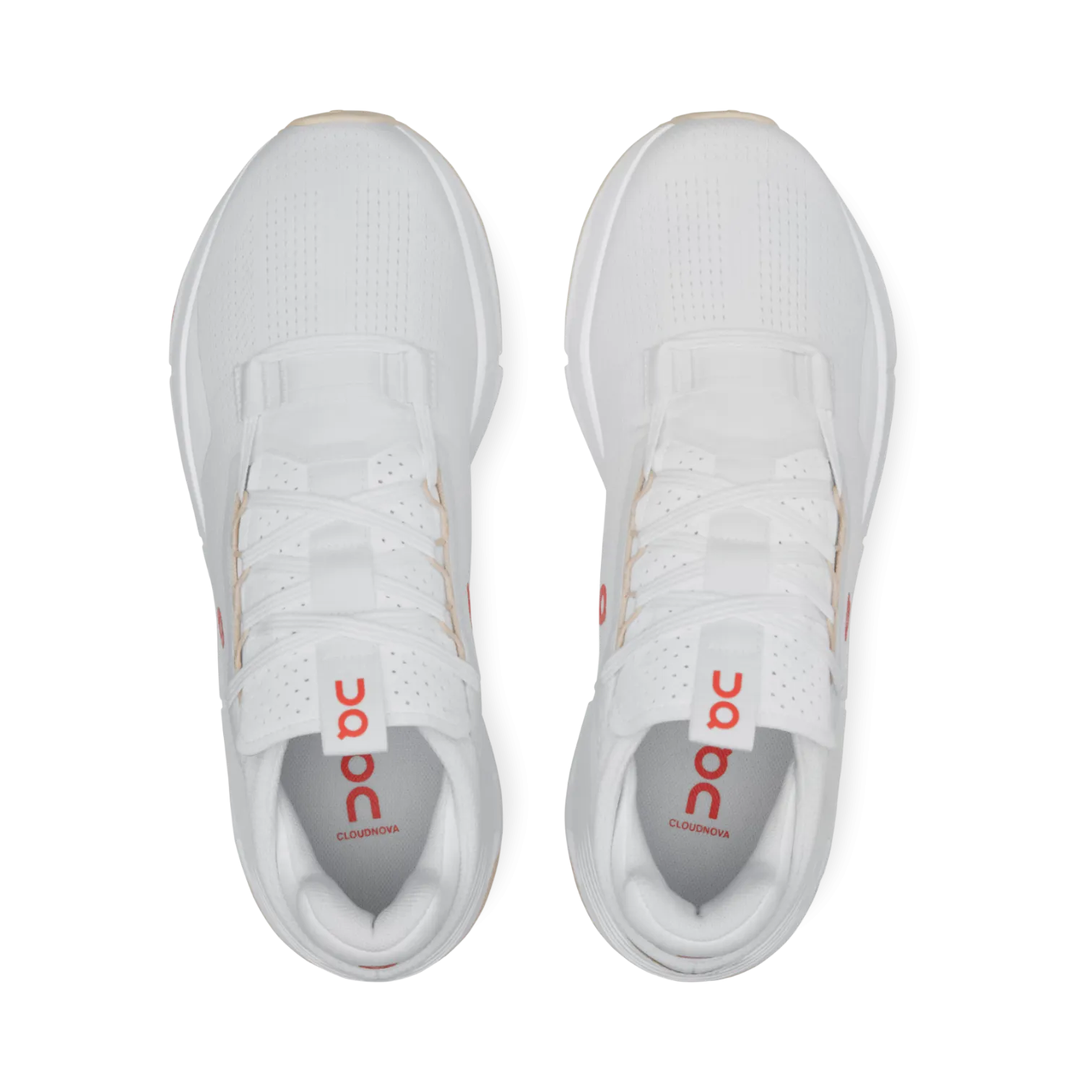 On Cloudnova 2 White/Flame for Women 3WE30220256