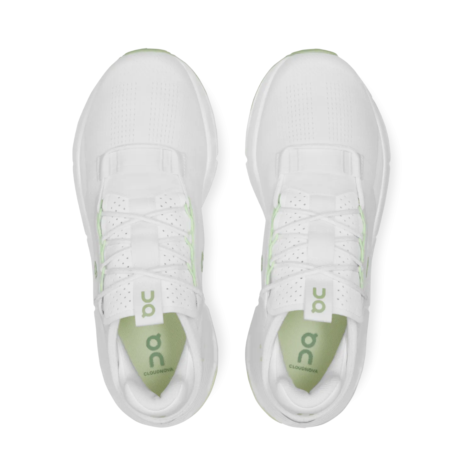 On Shoes Cloudnova 2 White/Sage for Women 3WE30221186