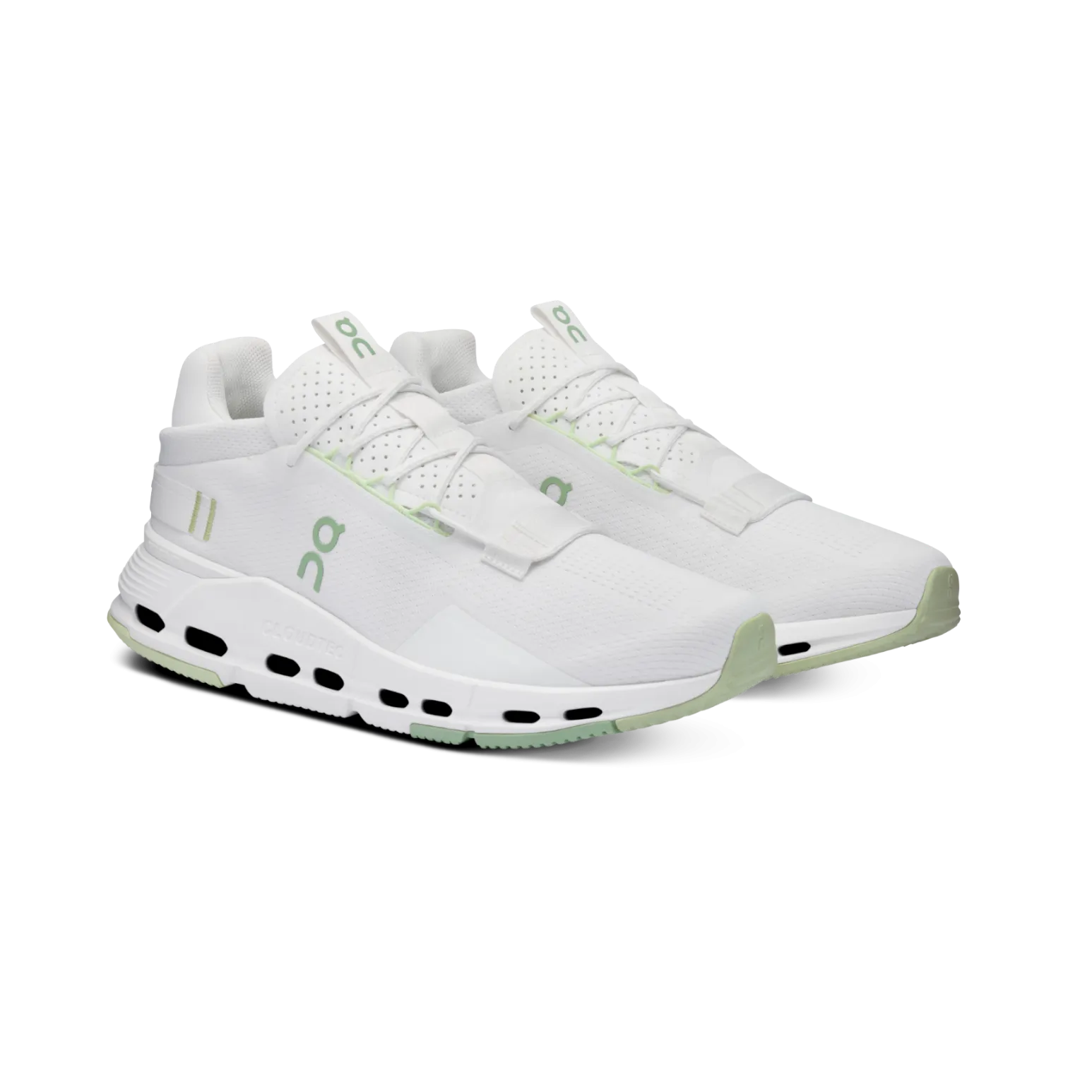 On Shoes Cloudnova 2 White/Sage for Women 3WE30221186