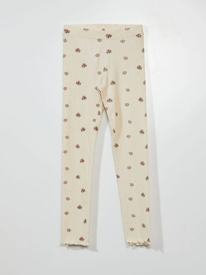 PACK DE 2 LEGGINGS DE CANALé  BLANCO