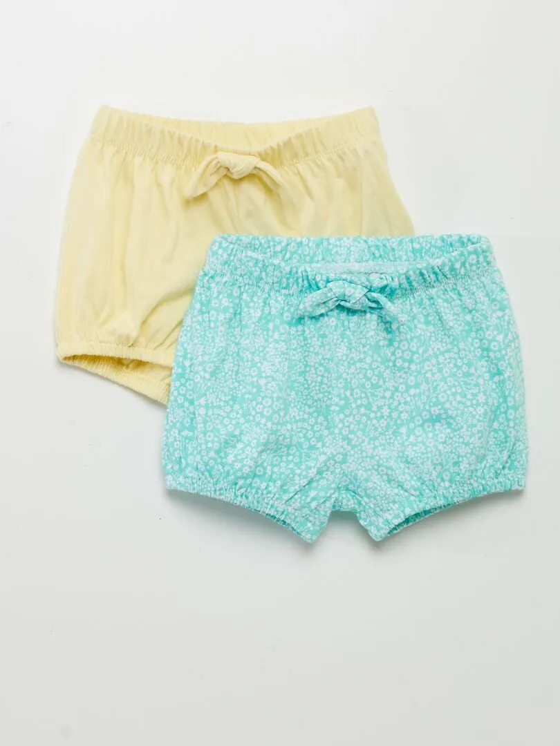 PACK DE 2 SHORTS DE PUNTO  VERDE