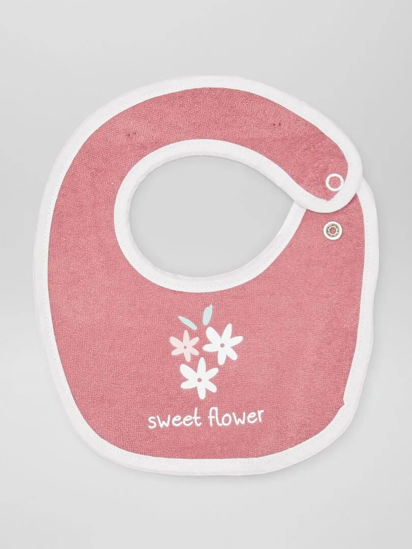 PACK DE 5 BABEROS DE RIZO  ROSA