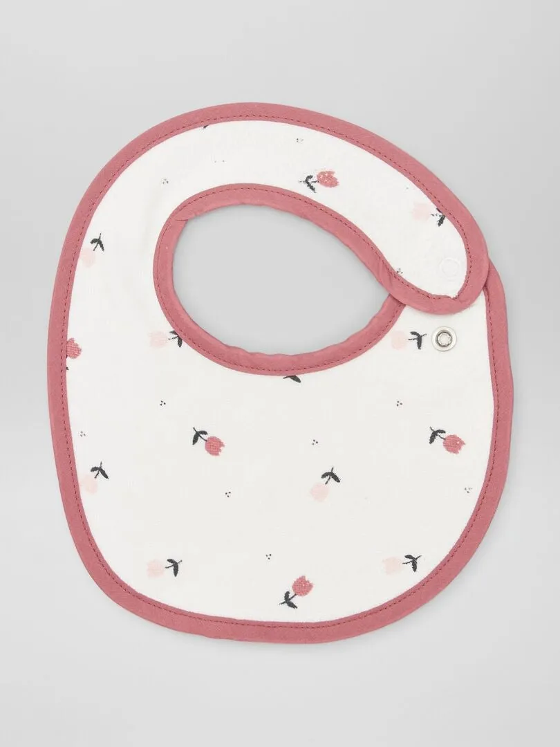 PACK DE 5 BABEROS DE RIZO  ROSA