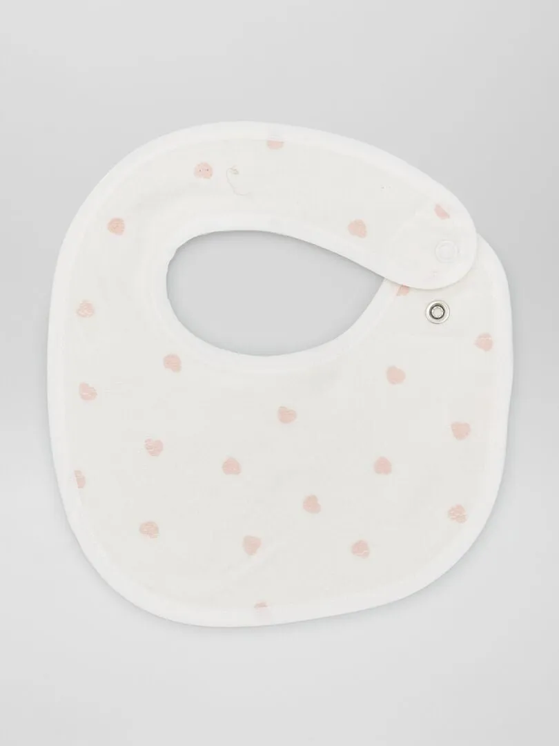 PACK DE 5 BABEROS DE RIZO  ROSA