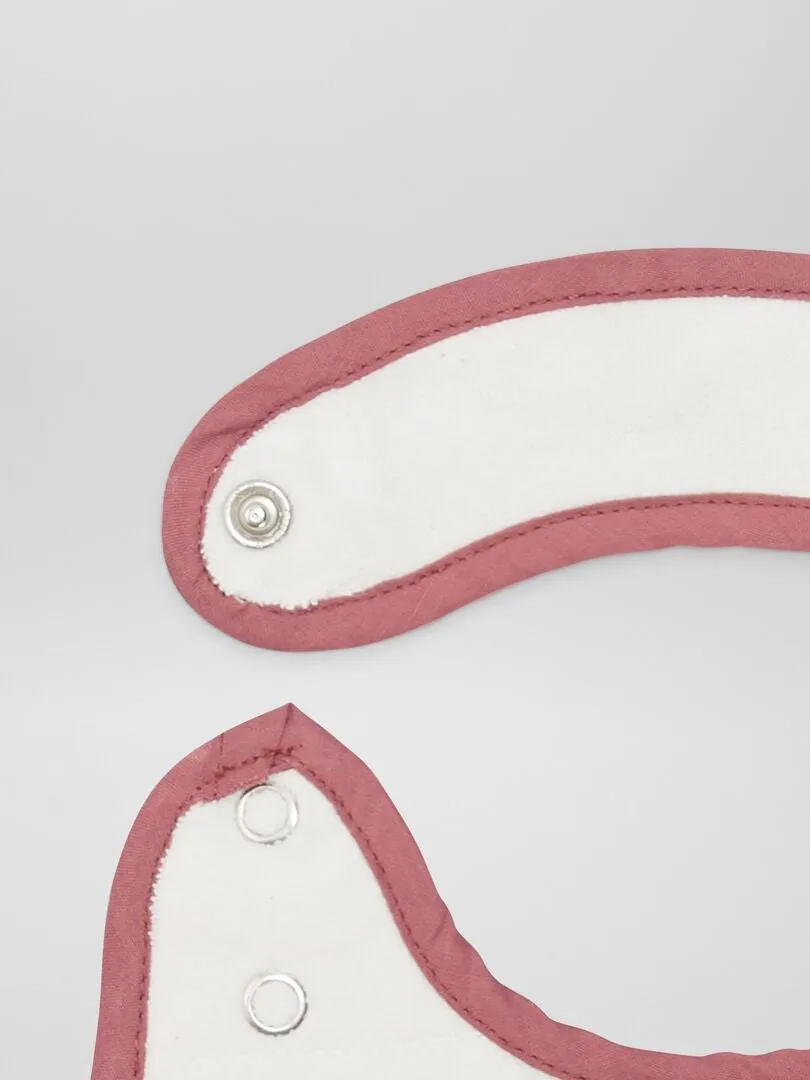PACK DE 5 BABEROS DE RIZO  ROSA