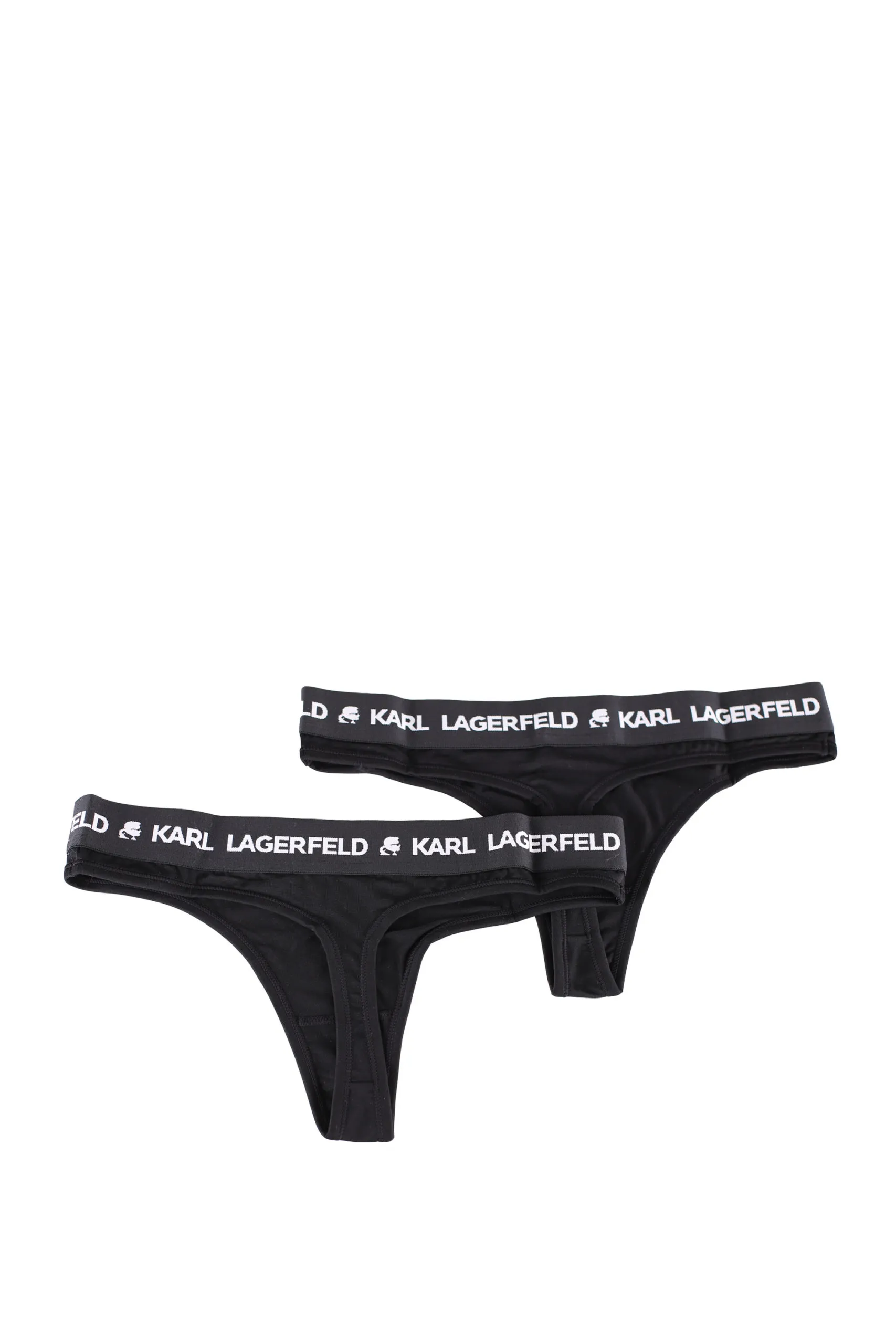 Pack de dos tangas negras con logotipo