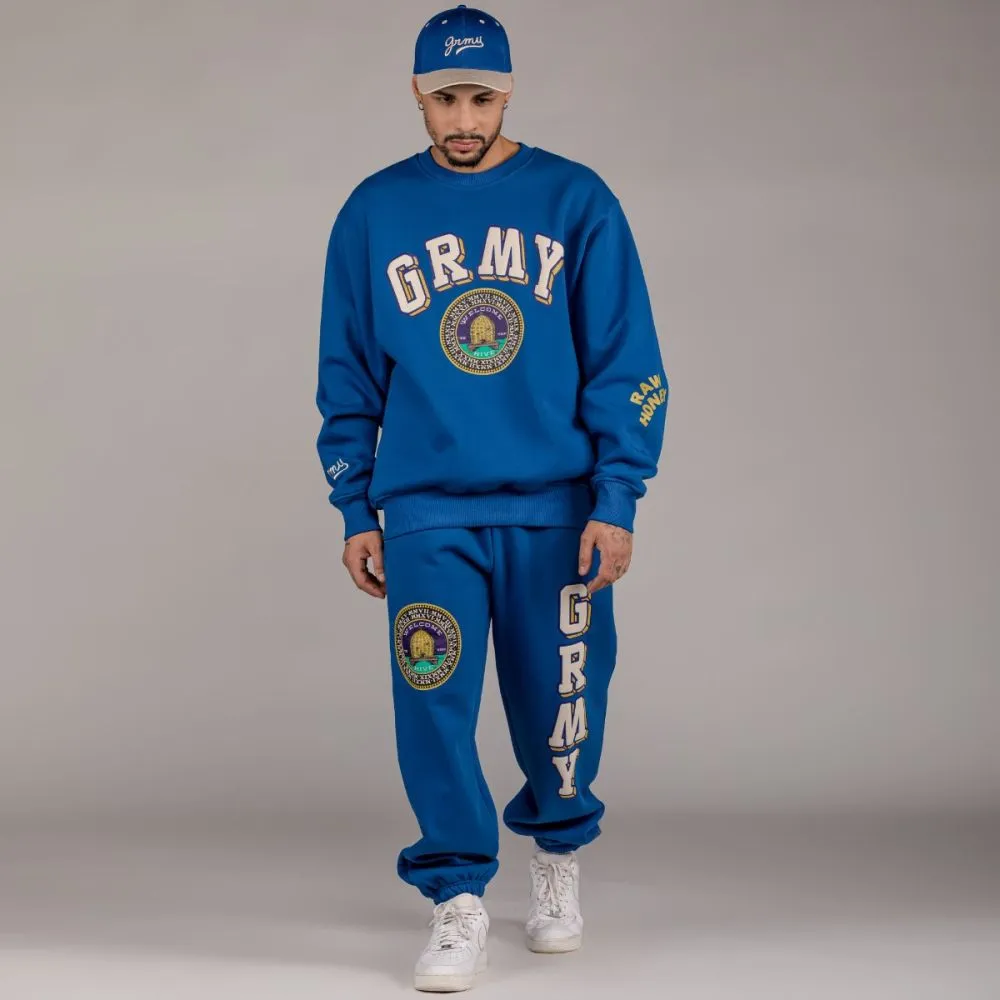 PACK GRIMEY PANT + CREWNECK "HIVE" HEAVYWEIGHT  BLUE | FALL 22