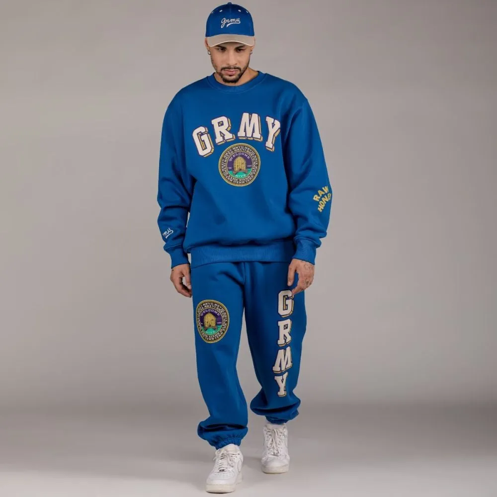 PACK GRIMEY PANT + CREWNECK "HIVE" HEAVYWEIGHT  BLUE | FALL 22