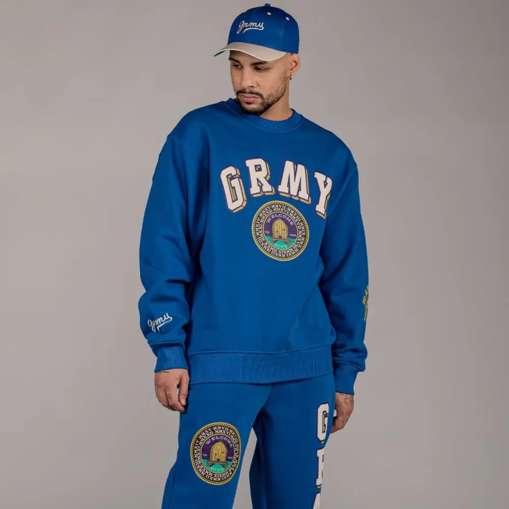 PACK GRIMEY PANT + CREWNECK "HIVE" HEAVYWEIGHT  BLUE | FALL 22