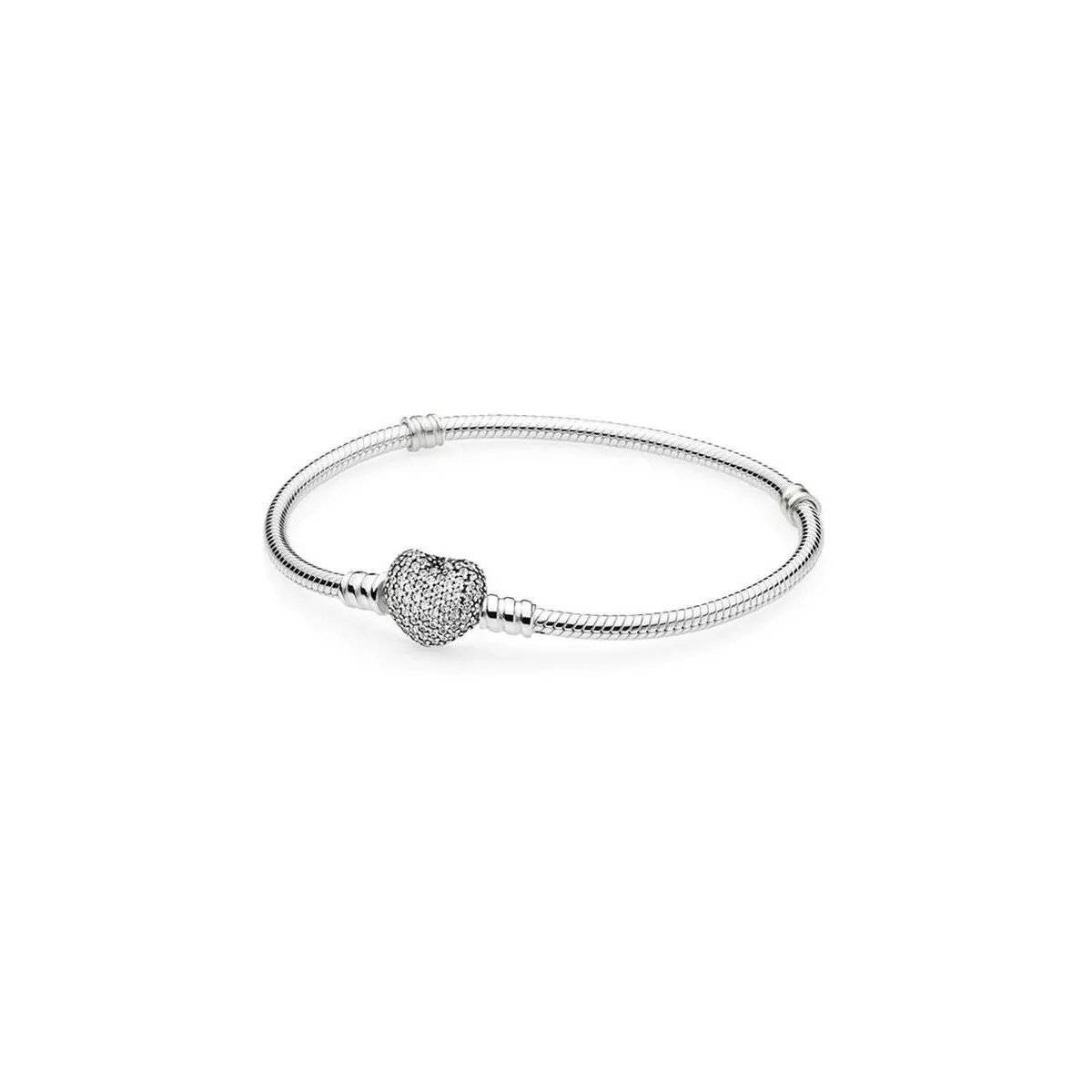 PANDORA PULSERA MOMENTS CIERRE CORAZóN PAVé  PANDORA