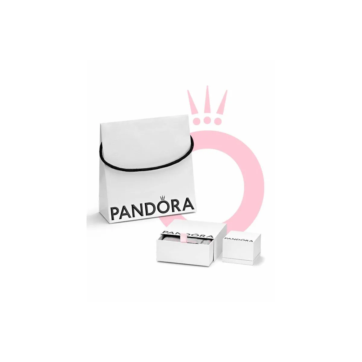PANDORA PULSERA MOMENTS CIERRE CORAZóN PAVé  PANDORA