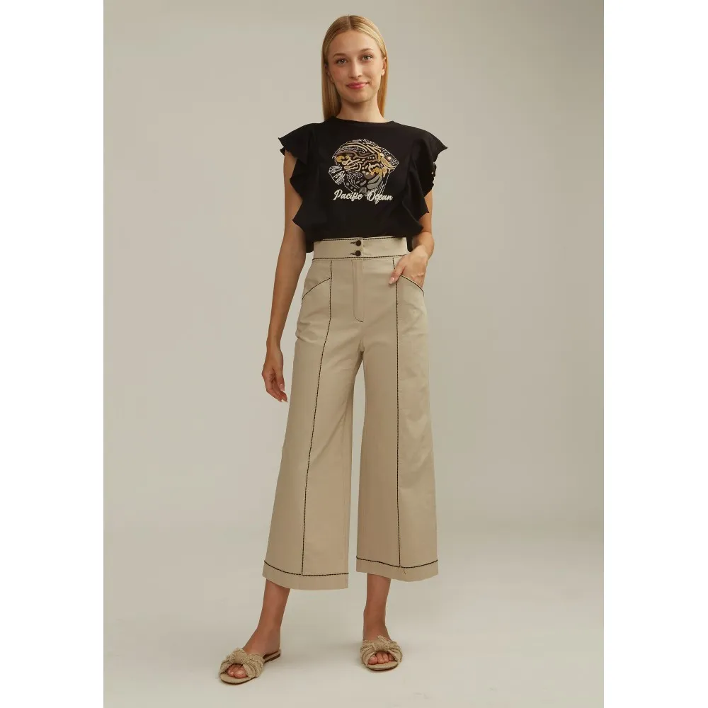 Pantalón ALBA CONDE cropped beige