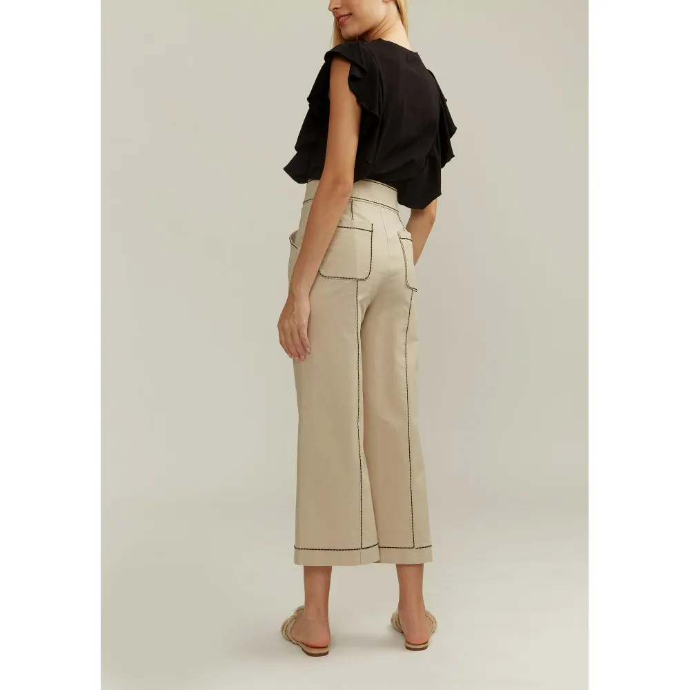 Pantalón ALBA CONDE cropped beige