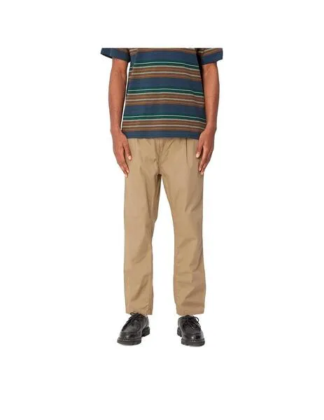 Pantalón carhartt wip abbott beige de hombre