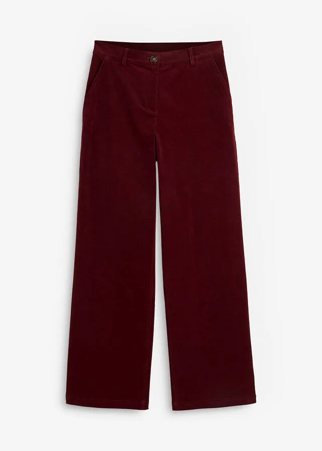 Pantalón de pana rojo avellana