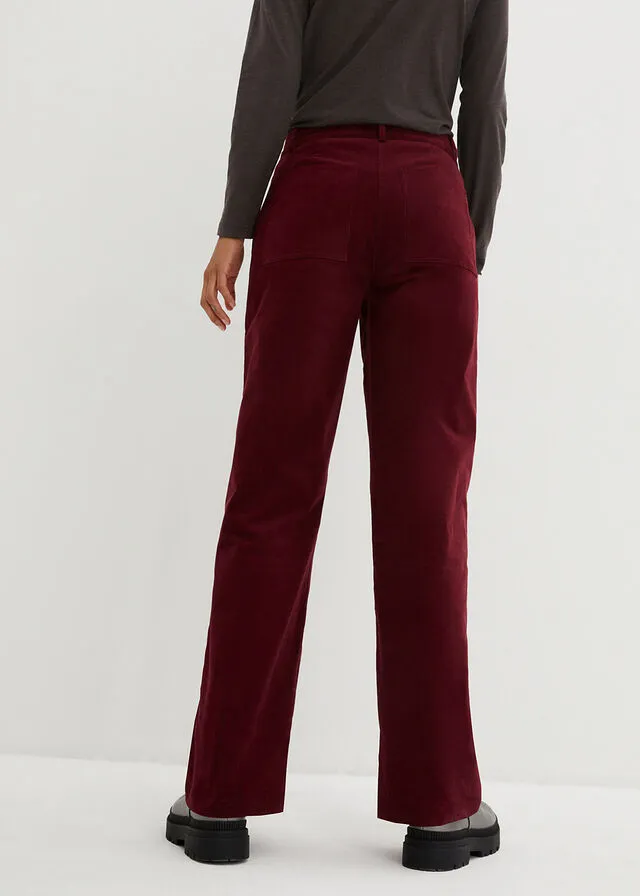 Pantalón de pana rojo avellana
