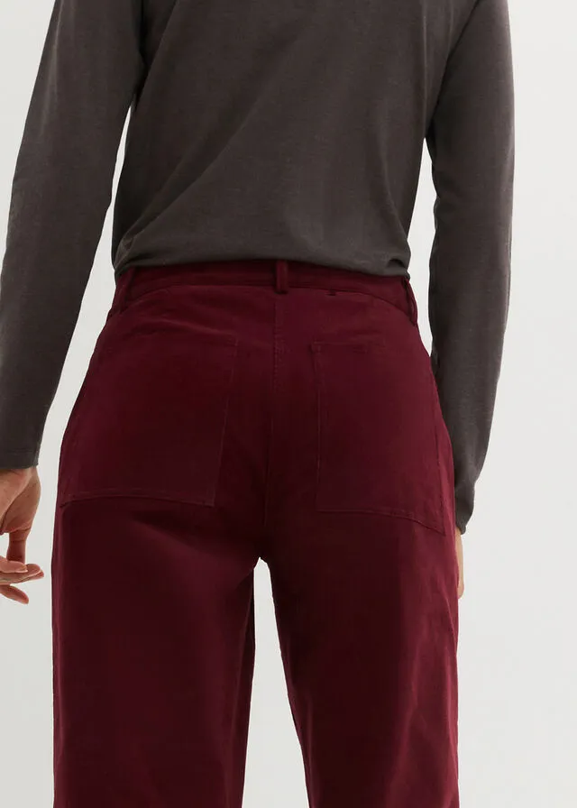 Pantalón de pana rojo avellana