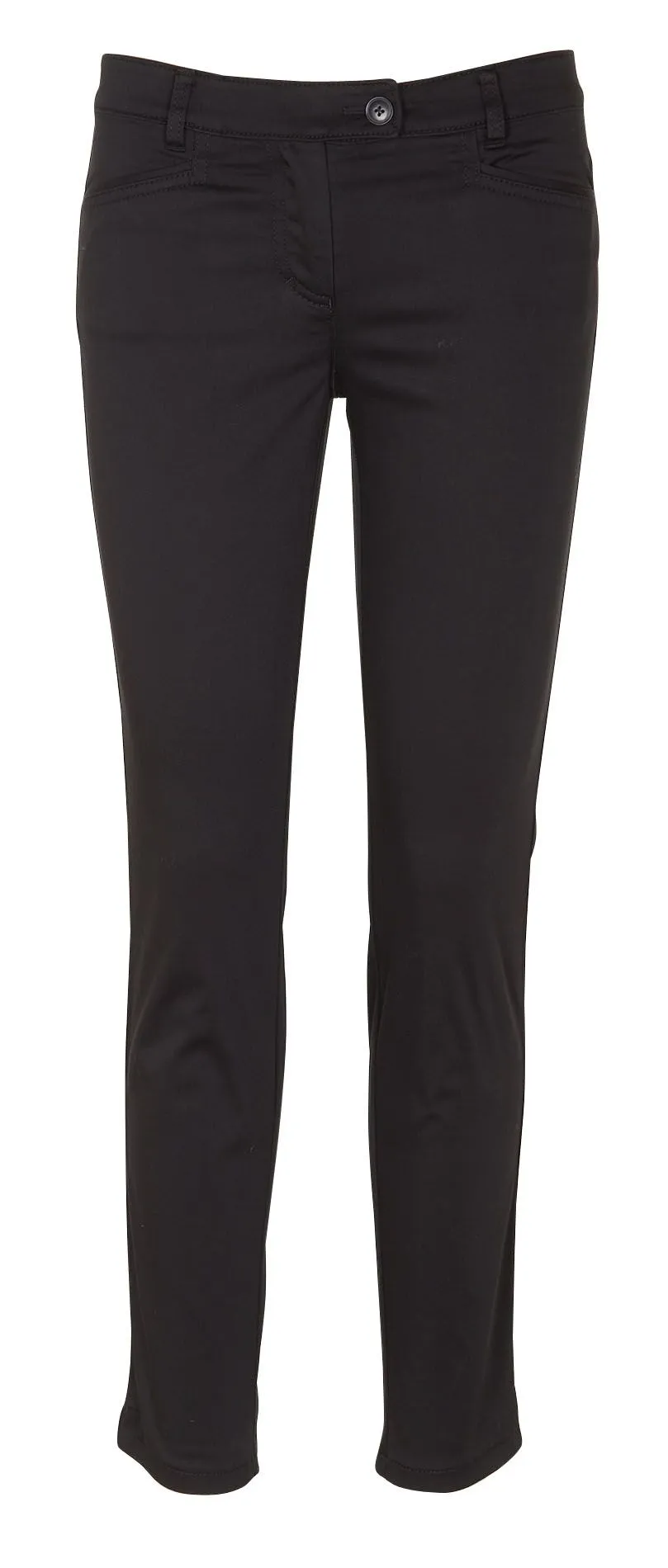 Pantalón slim tobillero de algodón en negro
