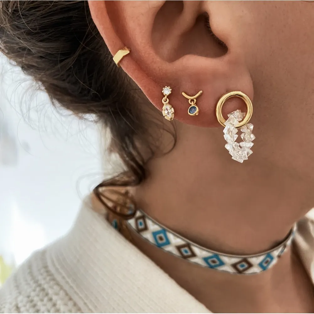 Pendiente Chic Tanzanita Oro