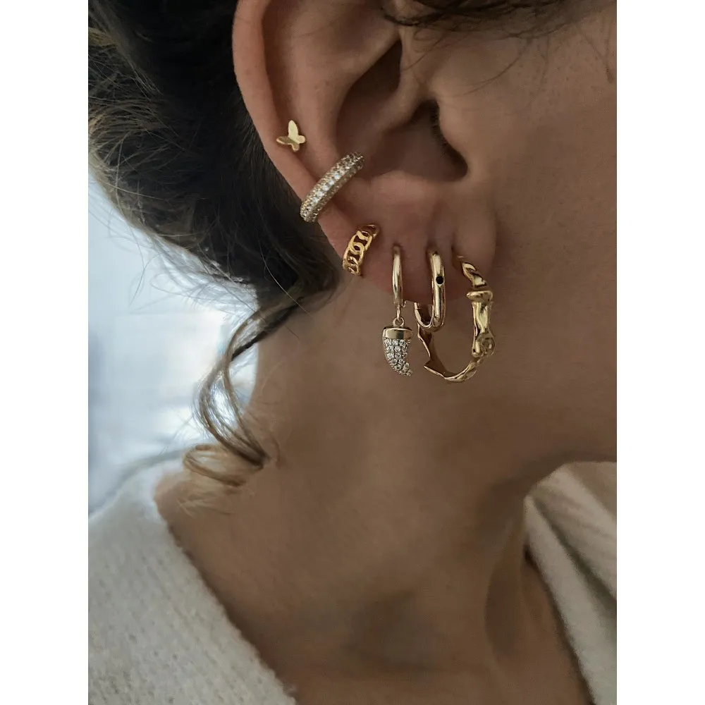 Pendiente Colmillo Oro