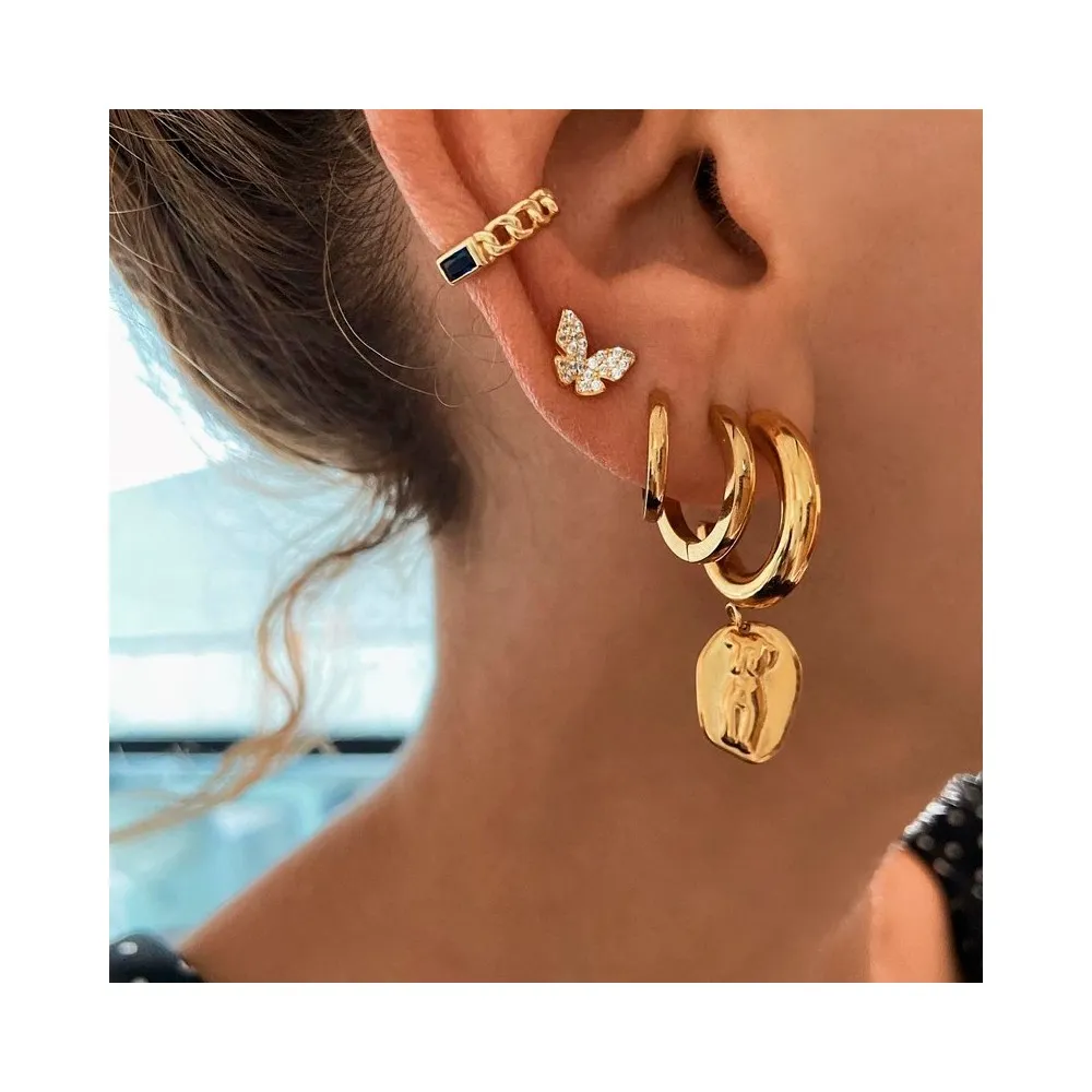 Pendiente Luanda 13mm Oro