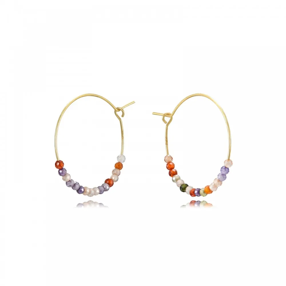 Pendientes Dinant 24 mm Oro (Varios Colores)