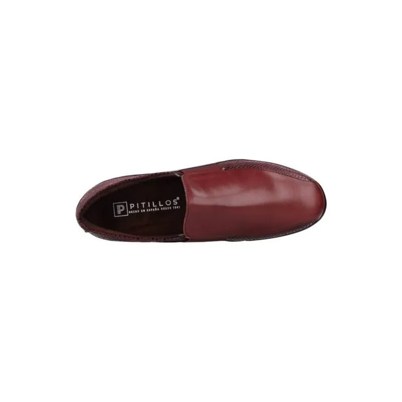 PITILLOS 1602 BURDEOS  MOCASíN ELáSTICOS GRABADO LATERAL EN PIEL