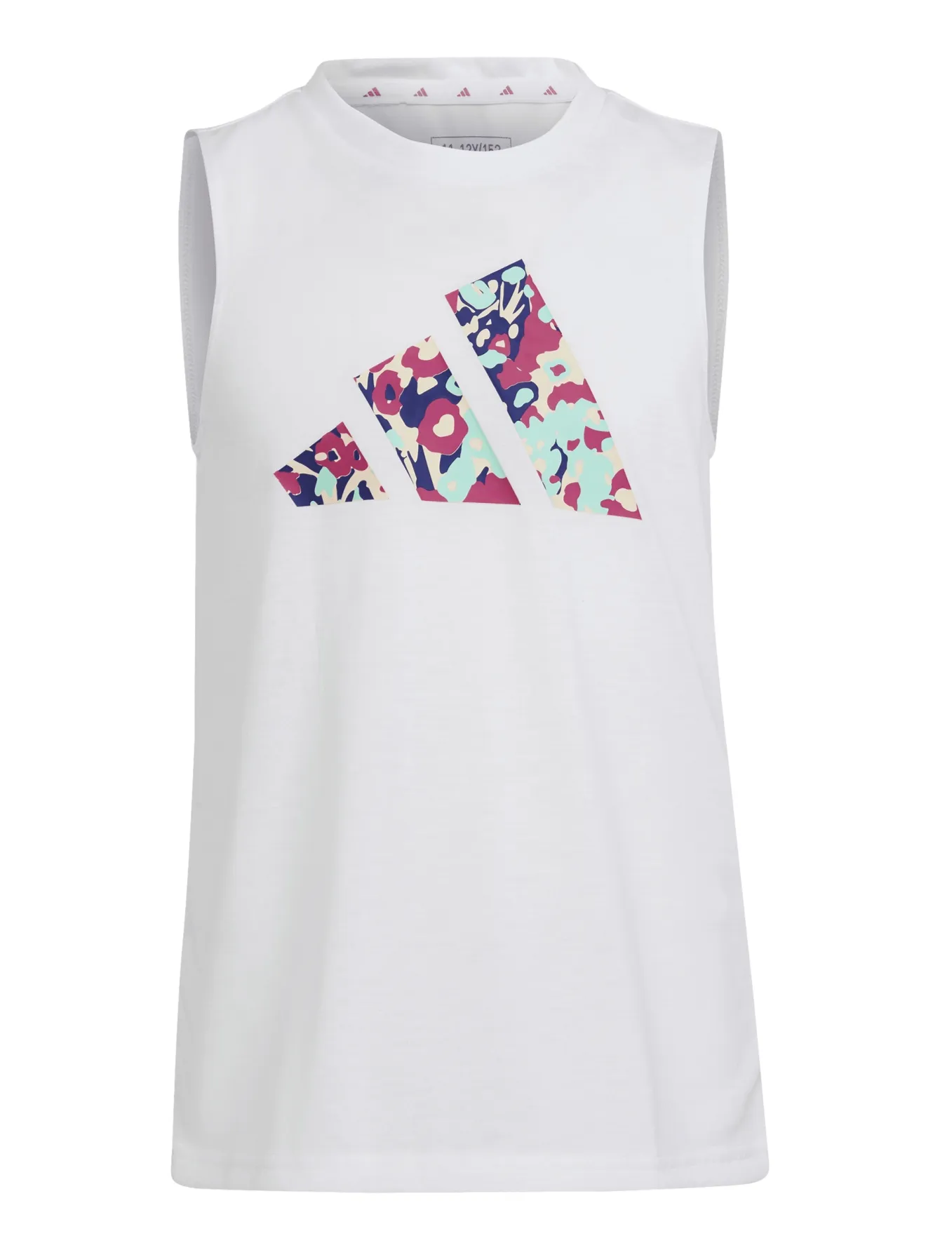 Playera Adidas Logo Blanco Para Niña