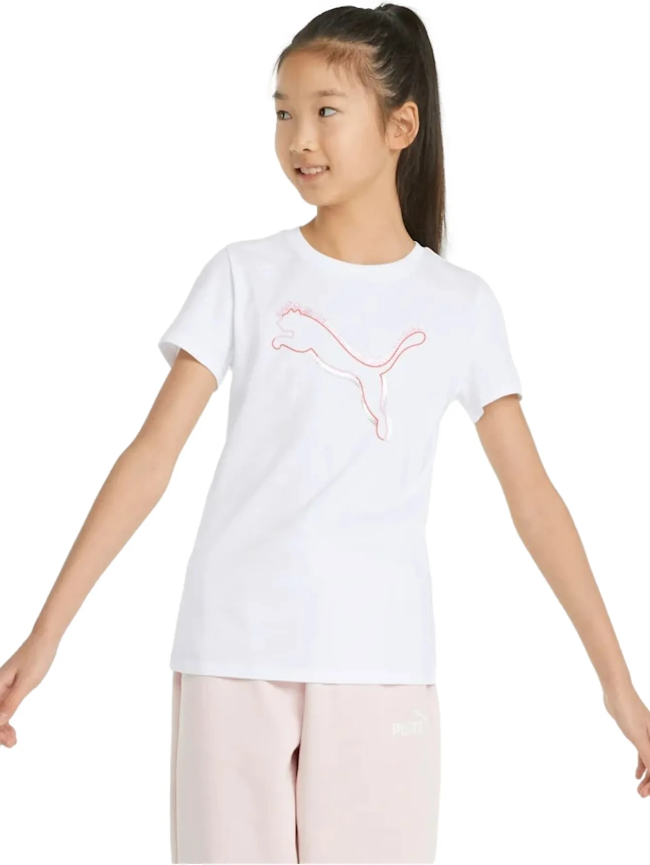 Playera Puma Alpha Tee Para Niña