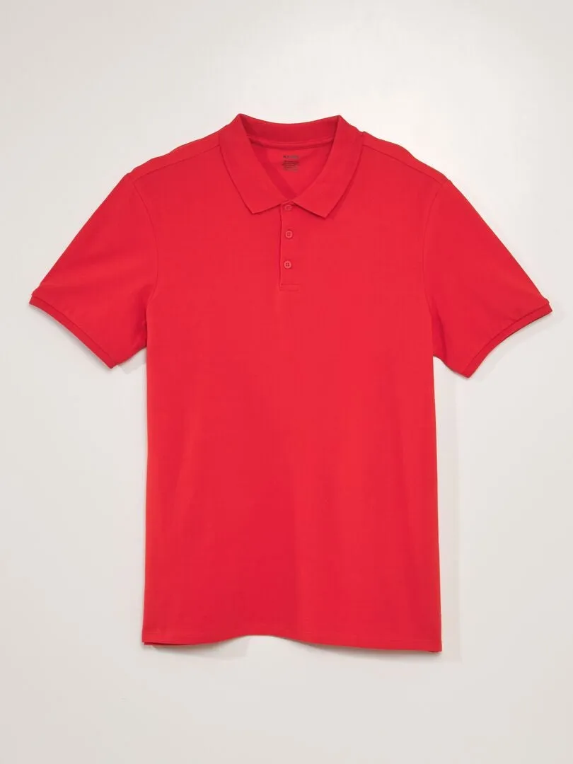 POLO DE PIQUé DE ALGODóN  ROJO