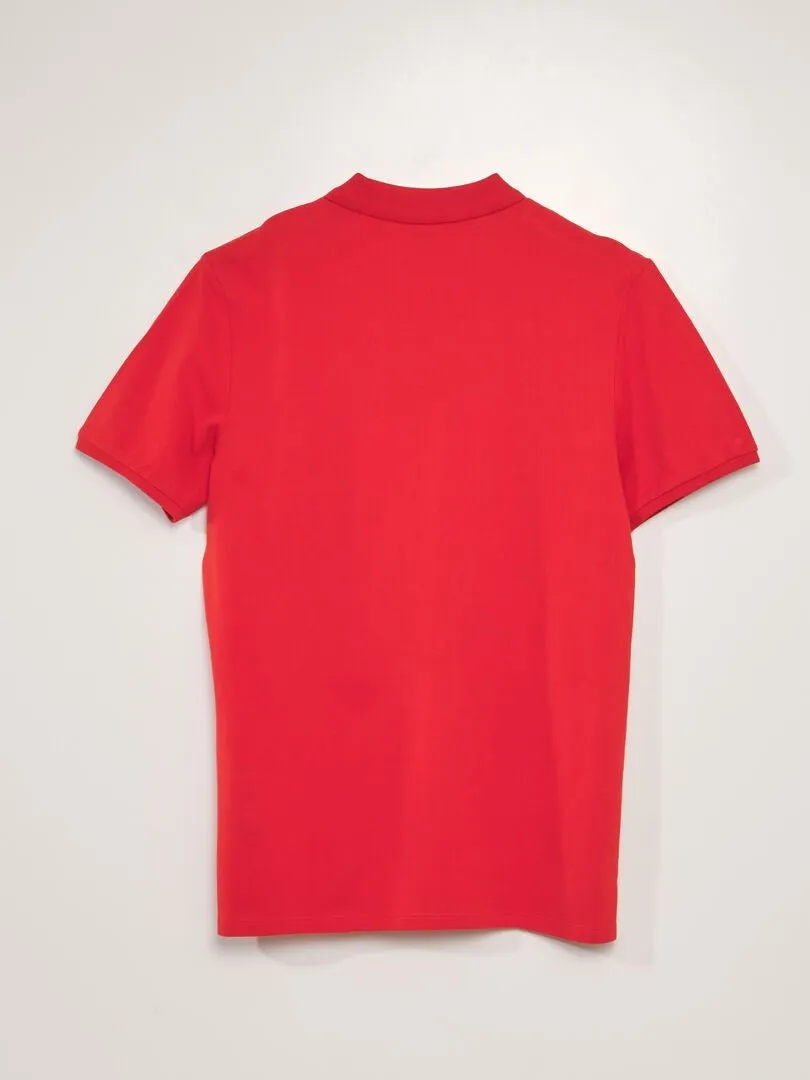 POLO DE PIQUé DE ALGODóN  ROJO