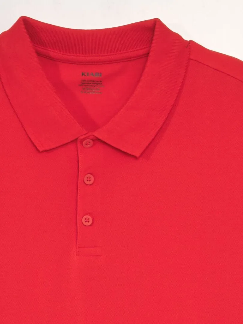 POLO DE PIQUé DE ALGODóN  ROJO