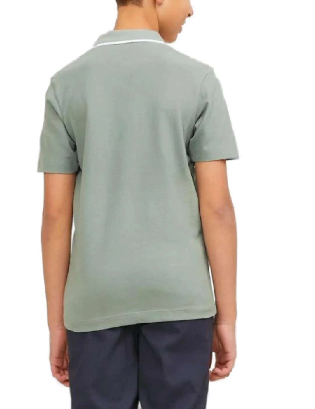 Polo Jack&Jones Junior Sheld verde manga corta para niño
