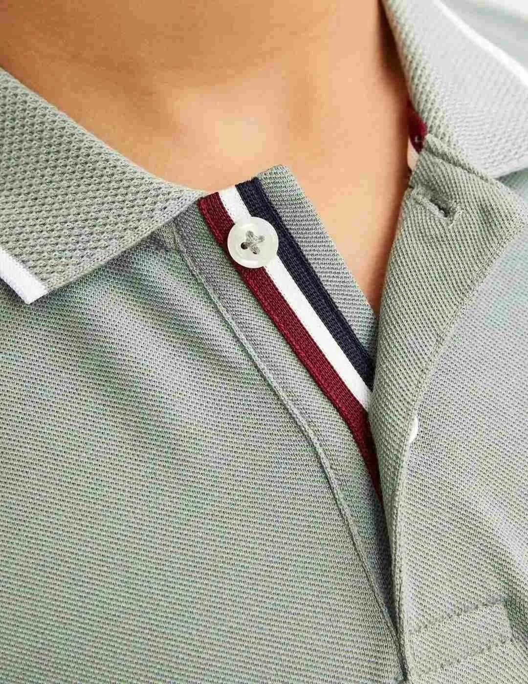 Polo Jack&Jones Junior Sheld verde manga corta para niño