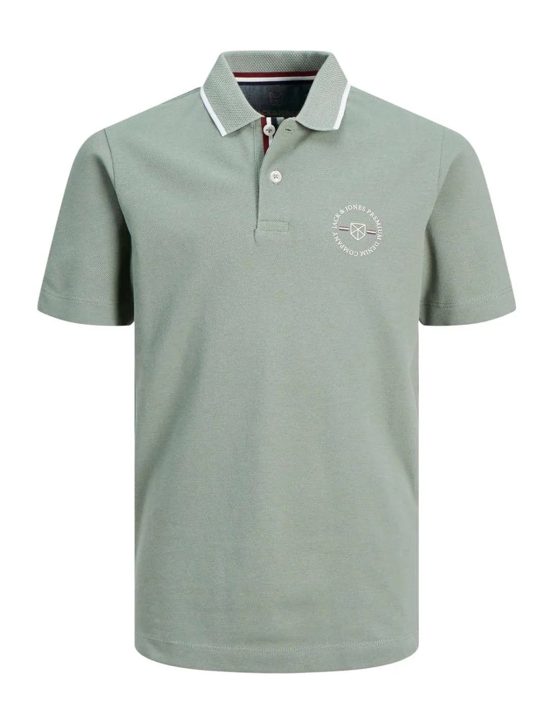 Polo Jack&Jones Junior Sheld verde manga corta para niño