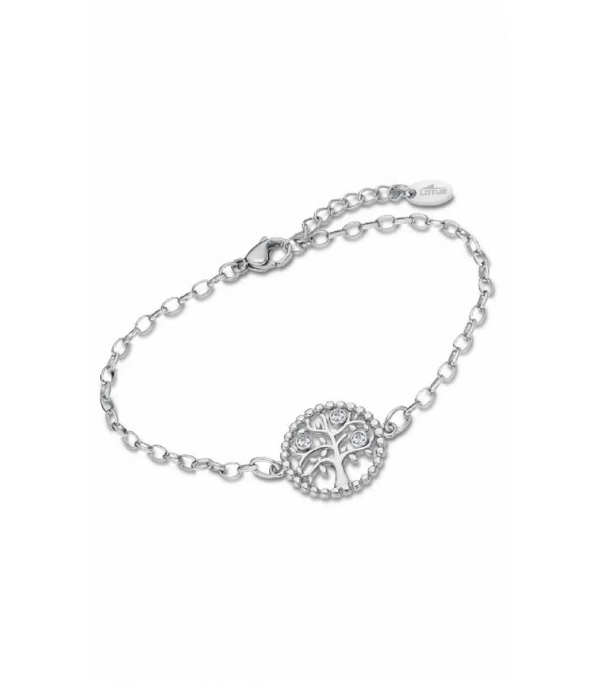 PULSERA LOTUS STYLE MUJER ÁRBOL DE LA VIDA CIRCONITA Y ACERO  LS21942/1