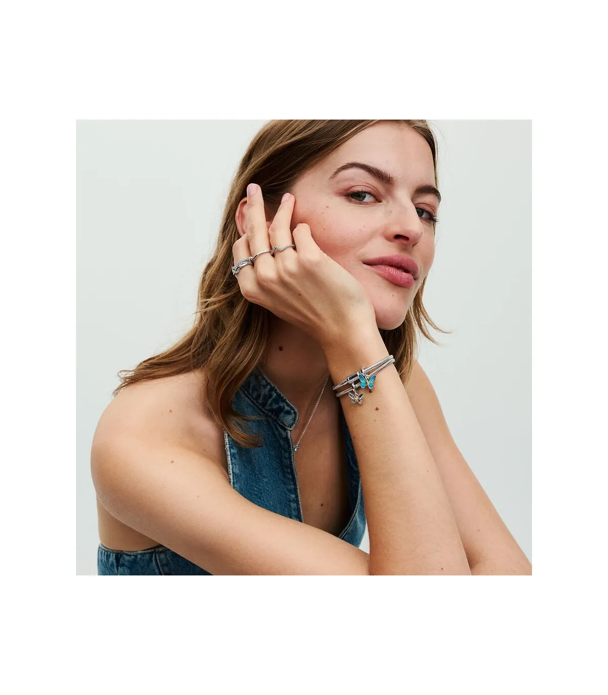 PULSERA PANDORA MOMENTS CADENA DE SERPIENTE CON CIERRE DESLIZANTE MAGNéTICO  590122C00