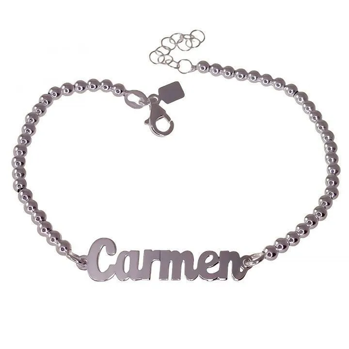 Pulsera Plata Nombre