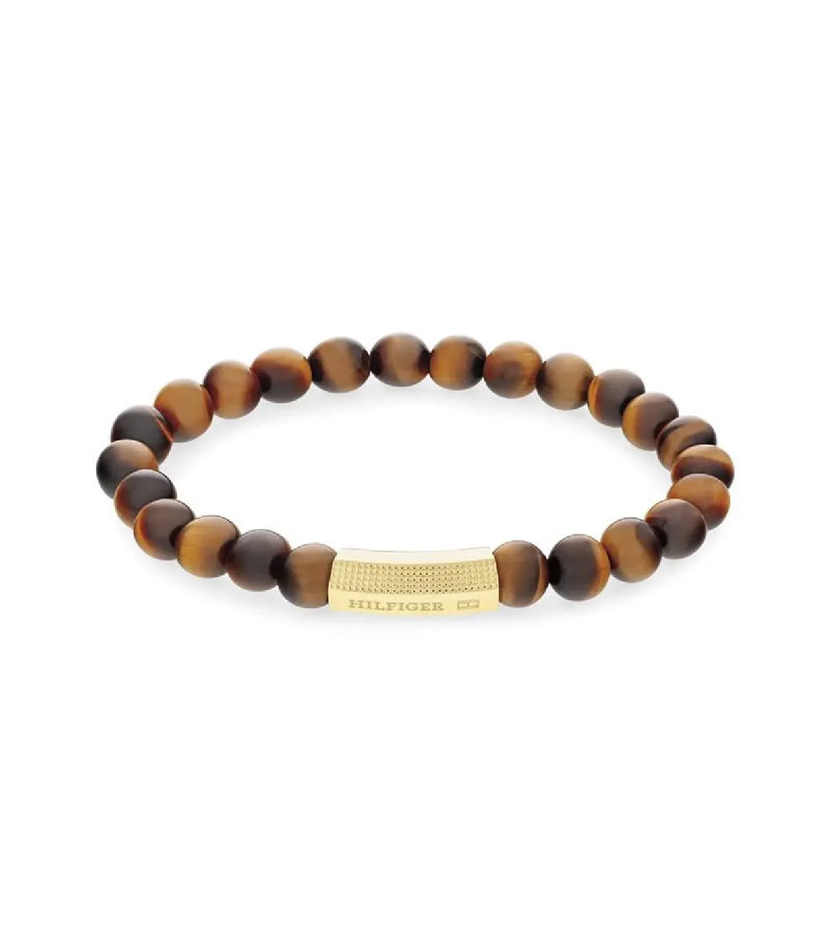 PULSERA TOMMY HILFIGER PIEDRAS OJO TIGRE Y ACERO BAÑO ORO HOMBRE  2790582