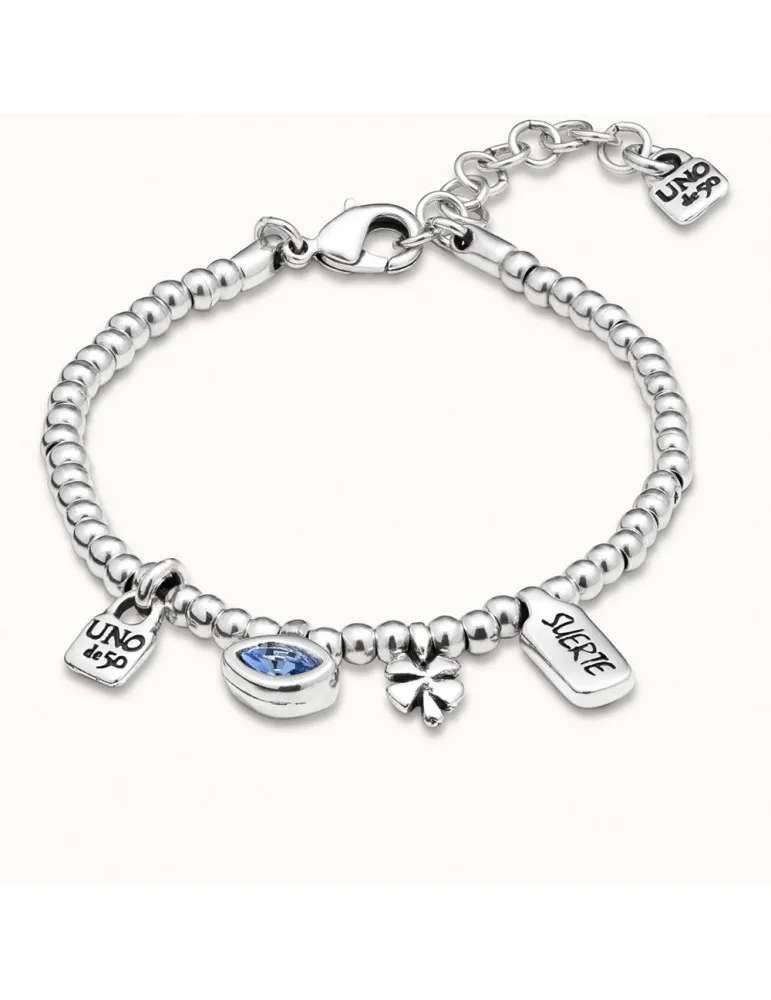 Pulsera Uno de 50 I´m Waiting 4u Suerte Azul