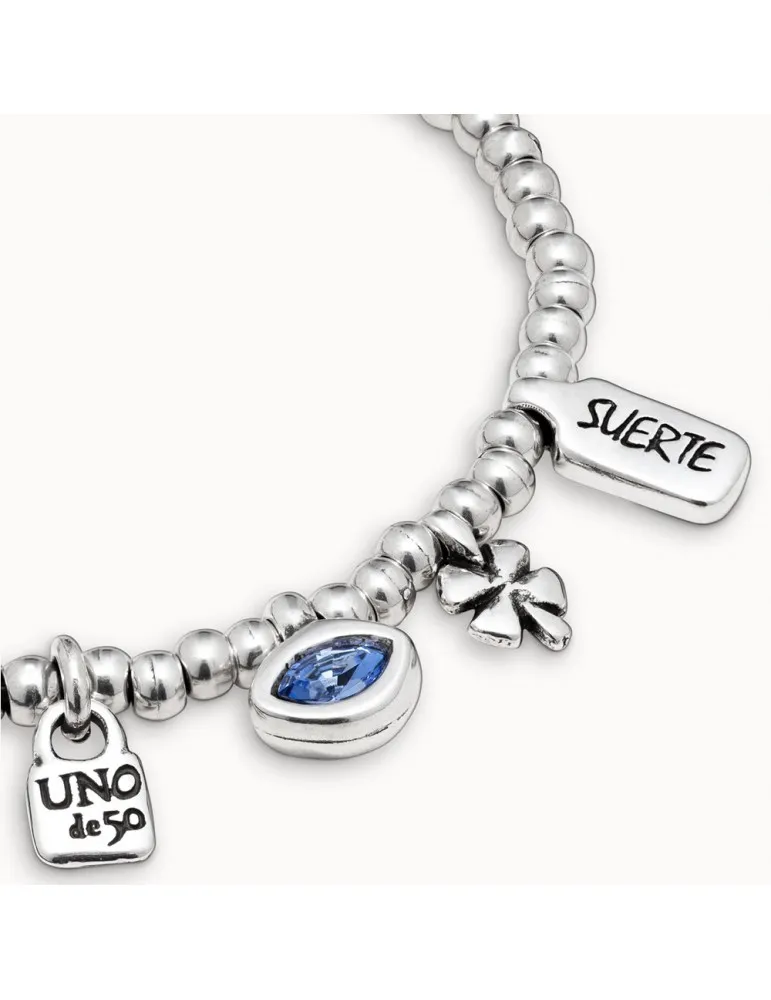 Pulsera Uno de 50 I´m Waiting 4u Suerte Azul