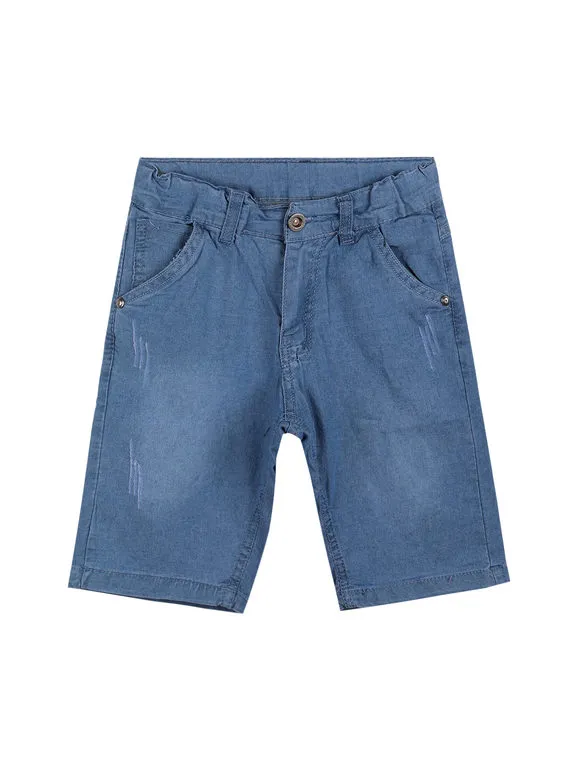 Re Panda Traje de 2 piezas para niño con camisa y short vaquero.