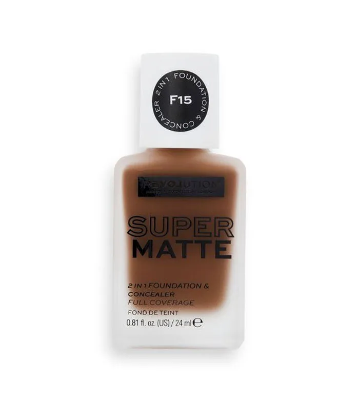 REVOLUTION RELOVE  BASE DE MAQUILLAJE SUPER MATTE  F15