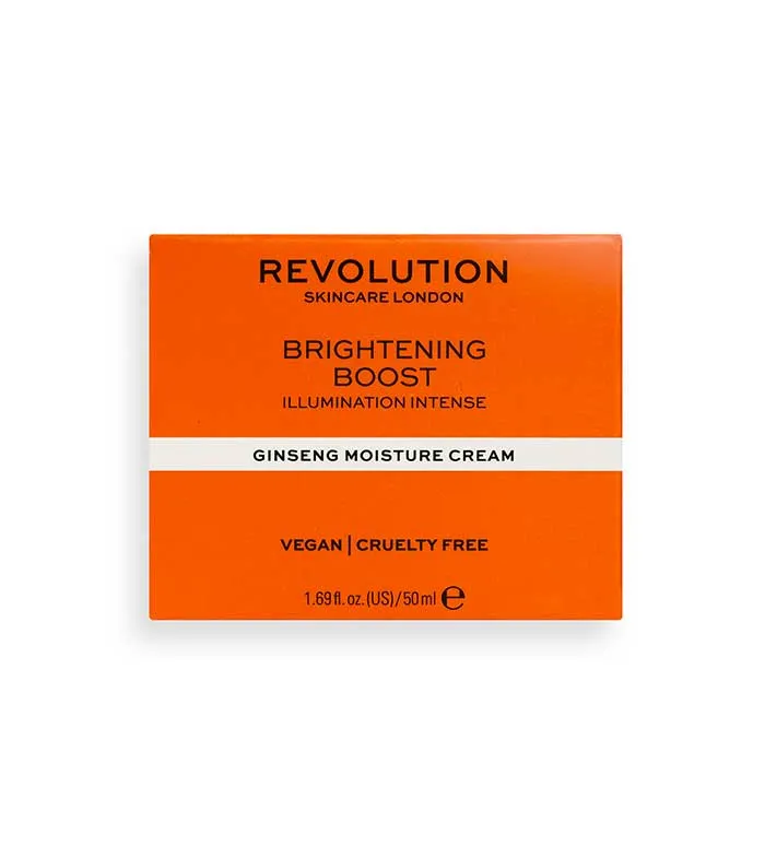 REVOLUTION SKINCARE  CREMA HIDRATANTE CON GINSENG  BRIGHTENING BOOST