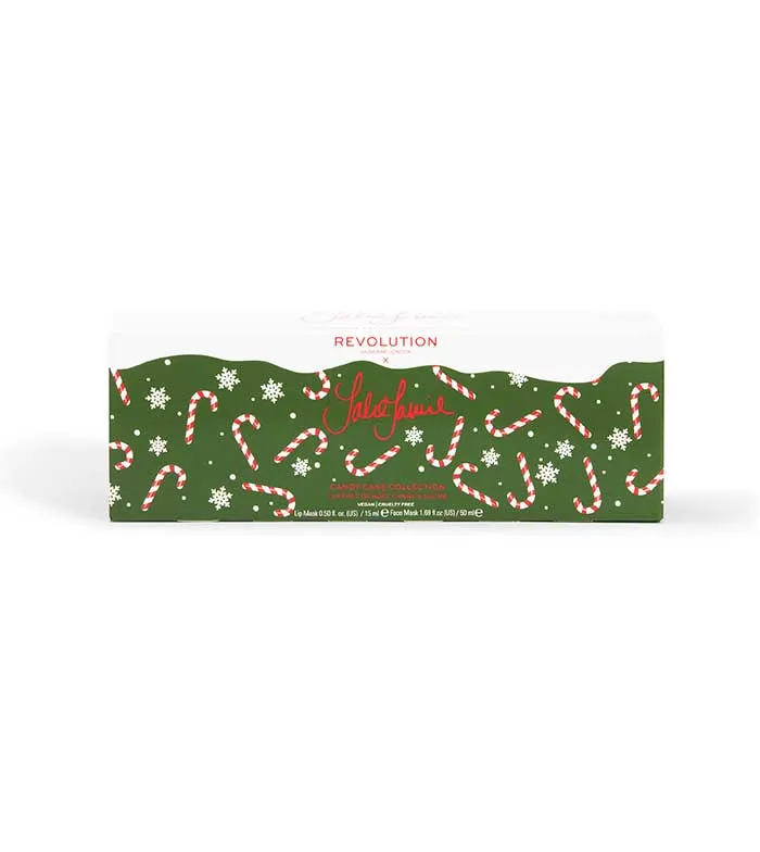 REVOLUTION SKINCARE  SET DE REGALO JAKEJAMIE CANDY CANE COLLECTION