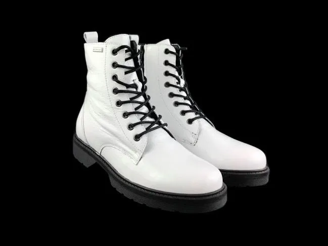 Rizzoli | Botas militar Bianco charol Waterproof