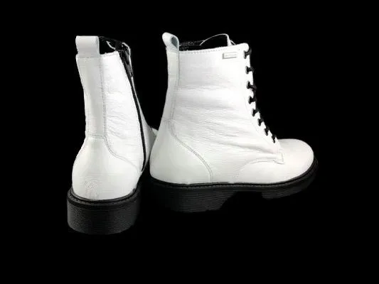 Rizzoli | Botas militar Bianco charol Waterproof