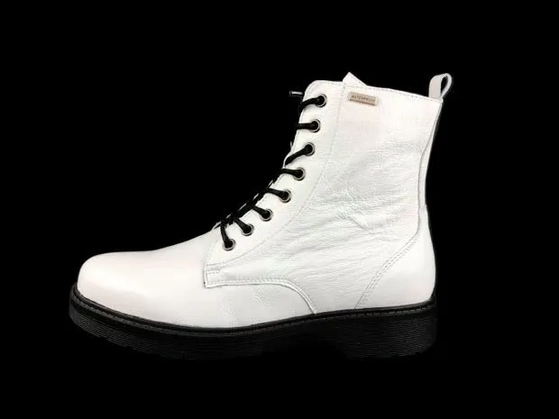 Rizzoli | Botas militar Bianco charol Waterproof