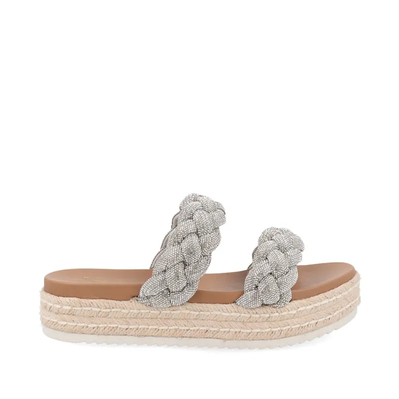 Sandalia de Piso Trender color Plata para Mujer